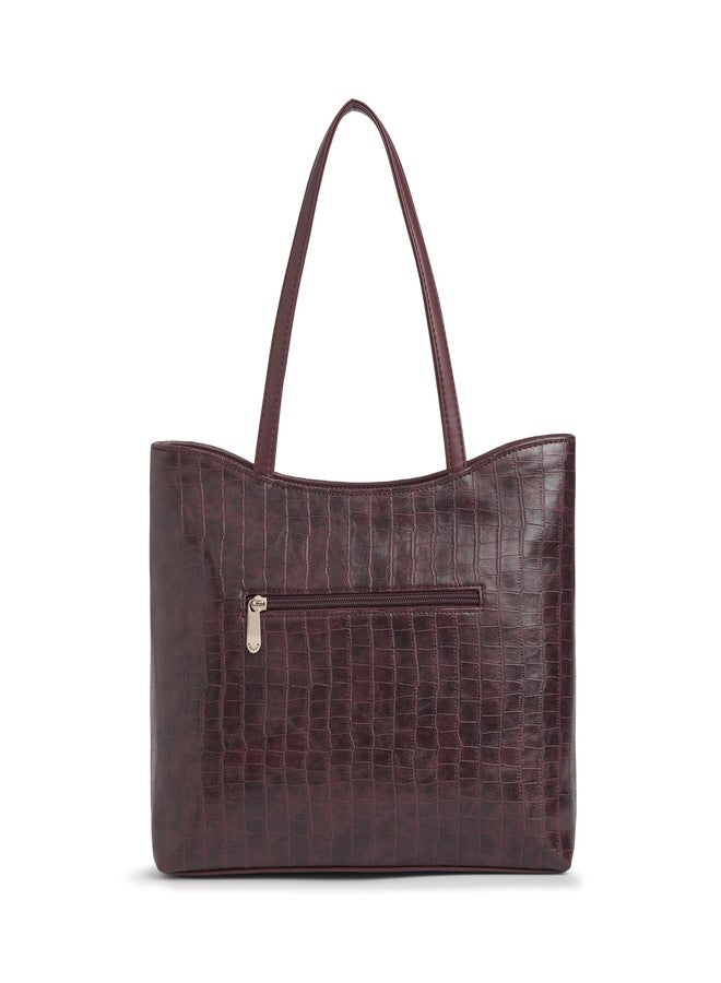 كابريس حقيبة كابريس تيسا متوسطة الحجم للنساء | تصميم أنيق ومتين ومتعدد الجيوب للعمل والسفر والتسوق | سعة كبيرة، أحزمة مريحة، مثالية للأجهزة اللوحية والأغراض الأساسية (لون أحمر كرزي) - Image 5